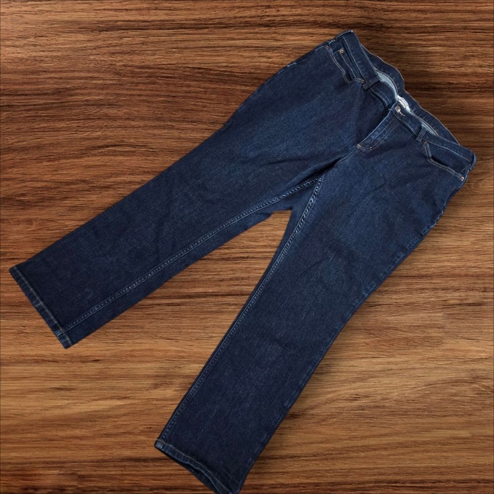 Duluth Trading Dark Wash Straight Leg Jeans Plus Size